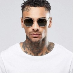 Oval Square Sunglases Men Women Metal Frame Fishing Glasses Gold Gray Eyewear - Gold Tea - CH194OKAXNU $30.97