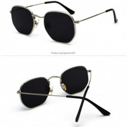 Oval Square Sunglases Men Women Metal Frame Fishing Glasses Gold Gray Eyewear - Gold Tea - CH194OKAXNU $30.97