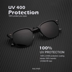 Rimless Polarized Sunglasses for Men and Women Semi-Rimless Frame Driving Sun glasses 100% UV Blocking - CG18NX7AHDN $19.49