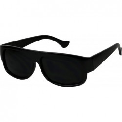 Oval School Gansta Sunglasses - Black - CC12JVG7ARZ $23.62