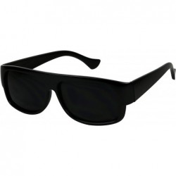 Oval School Gansta Sunglasses - Black - CC12JVG7ARZ $19.68