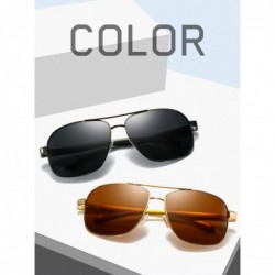 Round UV400 Fashion Classic Metal Eyewear Driving Fishing Polarized Light Beach and Hiking Sunglasses - Gun-gray - CV18X6LAC7...