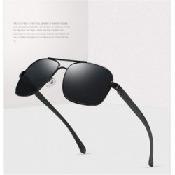 Round UV400 Fashion Classic Metal Eyewear Driving Fishing Polarized Light Beach and Hiking Sunglasses - Gun-gray - CV18X6LAC7...
