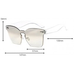 Square Sunglasses Women Summer Rimless Square Shades Sun Glasses Eyewear Sunshines Luxury Sunglasses - C6 - CN18Y5E7X34 $23.89