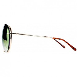 Rimless Rimless Retro Vintage Style Oversize Mirror Lens Pilot Sunglasses - Pink - C212N17CNBY $12.31