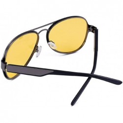 Aviator Unisex Aviator Sunglasses Polarized Sun Glasses For Men or Women - Sunglasses - Yellow - CF18WUMIT2S $17.09