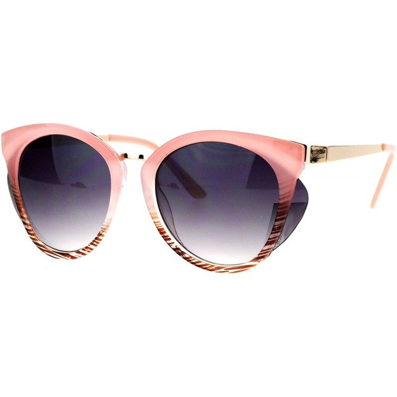 Cat Eye Avant Garde Womens Protruding Exposed Lens Cat Eye Sunglasses - Pink - CA12DGGM1HL $10.86