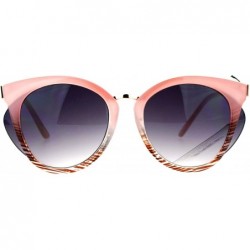 Cat Eye Avant Garde Womens Protruding Exposed Lens Cat Eye Sunglasses - Pink - CA12DGGM1HL $10.86
