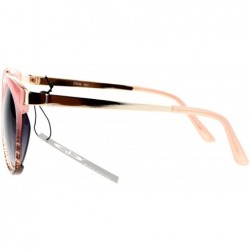 Cat Eye Avant Garde Womens Protruding Exposed Lens Cat Eye Sunglasses - Pink - CA12DGGM1HL $10.86