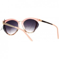 Cat Eye Avant Garde Womens Protruding Exposed Lens Cat Eye Sunglasses - Pink - CA12DGGM1HL $10.86