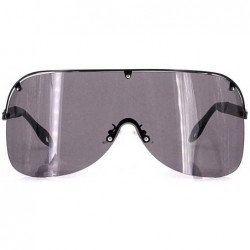Round Fashion Round Metal Frame Sparkling Crystal Sunglasses UV Protection Eyewear Oversized - Rimless Gray - CY1906T89YL $17.95