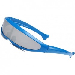 Wrap Futuristic Cyclops Sunglasses For Cosplay Narrow Cyclops Adult Party Glasses Wrap - 14 - CO18H3SSDU0 $8.24