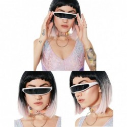 Wrap Futuristic Cyclops Sunglasses For Cosplay Narrow Cyclops Adult Party Glasses Wrap - 14 - CO18H3SSDU0 $8.24