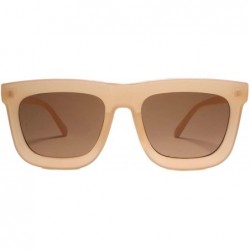 Square Retro Stylish 90s 00s Hip Hop Dope Night Clubbing Square Sunglasses - Beige - C018YYGRRIG $14.90