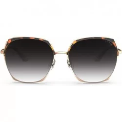Oversized Sunglasses Gradient Traveling Protection Tortoise - Tortoise Frame&gradient Grey Lens - CM18YGLAW72 $32.63