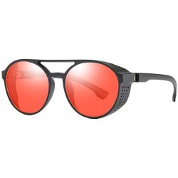 Square Vintage Sunglasses- Fashion Irregular Shape Glasses Retro Style Unisex - Red - CX18RGSQ2S9 $7.21