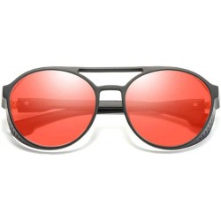 Square Vintage Sunglasses- Fashion Irregular Shape Glasses Retro Style Unisex - Red - CX18RGSQ2S9 $7.21