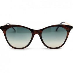 Cat Eye Womens Mod Chic Retro Designer Cat Eye Sunglasses - Tortoise Green - CS18XOTN5S6 $23.93