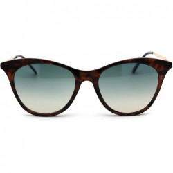 Cat Eye Womens Mod Chic Retro Designer Cat Eye Sunglasses - Tortoise Green - CS18XOTN5S6 $9.89