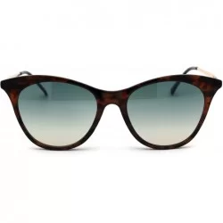 Cat Eye Womens Mod Chic Retro Designer Cat Eye Sunglasses - Tortoise Green - CS18XOTN5S6 $23.93