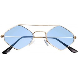 Cat Eye Retro Vintage Narrow Cat Eye Sunglasses for Women Clout Goggles Plastic Frame Fashion Sunglasses - Blue - CC18SOQ22C5...