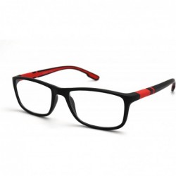 Rectangular Soft Matte Black w/ 2 Tone Reading Glasses Spring Hinge 0.74 Oz - Z1 Matte Black Matte Red - CY18T2TIXUW $36.33