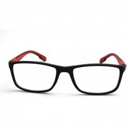 Rectangular Soft Matte Black w/ 2 Tone Reading Glasses Spring Hinge 0.74 Oz - Z1 Matte Black Matte Red - CY18T2TIXUW $21.70