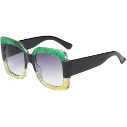 Rectangular Oversized Polarized Sunglasses Classic Eyeglasses - E - CS18YL28T3U $9.08