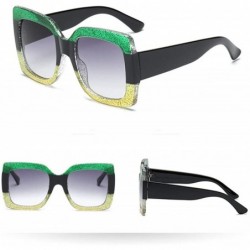 Rectangular Oversized Polarized Sunglasses Classic Eyeglasses - E - CS18YL28T3U $9.08