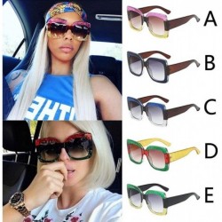 Rectangular Oversized Polarized Sunglasses Classic Eyeglasses - E - CS18YL28T3U $9.08