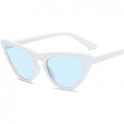 Aviator Women Cat Eye Sunglasses Fashion 2019 Luxury Brand Sun Glasses Blue As Picture - Blue - CV18YZW46MG $19.77