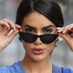 Aviator Women Cat Eye Sunglasses Fashion 2019 Luxury Brand Sun Glasses Blue As Picture - Blue - CV18YZW46MG $10.37