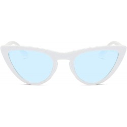 Aviator Women Cat Eye Sunglasses Fashion 2019 Luxury Brand Sun Glasses Blue As Picture - Blue - CV18YZW46MG $10.37