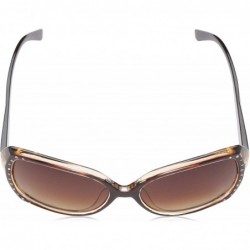 Oversized Women's 1021SP Over-Sized Rhinestone Accented Sunglasses with 100% UV Protection - 70 mm - Brown Tortoise - C318NTY...