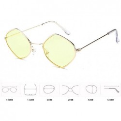 Square MOD-Style Square Retro Sunglasses Full Metal Frame With Personality - Yellow - C7189T28C79 $17.77