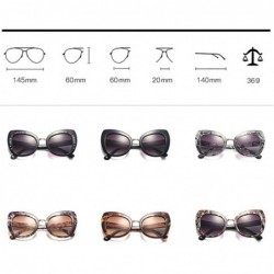 Square Transparent Snake Cat Eye Sunglasses Men Women Big Frame Fashion Shades UV400 Vintage Glasses - C1 Letter Black - CQ18...