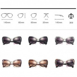 Square Transparent Snake Cat Eye Sunglasses Men Women Big Frame Fashion Shades UV400 Vintage Glasses - C1 Letter Black - CQ18...