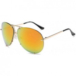 Square Women Retro Sunglasses Punk Sun Glasses Male Glasses Big Round Eyewear Clear Lens Sunglasses - 1 - CQ18U7EIIEY $14.54
