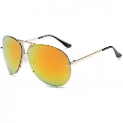 Square Women Retro Sunglasses Punk Sun Glasses Male Glasses Big Round Eyewear Clear Lens Sunglasses - 1 - CQ18U7EIIEY $21.66
