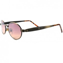 Oval Classic Old Fashioned Retro Mens Womens Oval Sunglasses - Bronze - CE189RG8MI5 $16.70