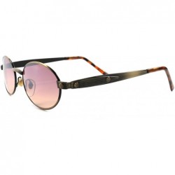 Oval Classic Old Fashioned Retro Mens Womens Oval Sunglasses - Bronze - CE189RG8MI5 $7.69