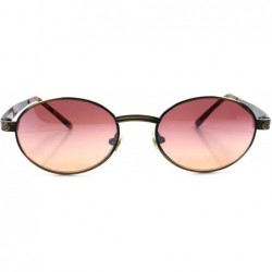Oval Classic Old Fashioned Retro Mens Womens Oval Sunglasses - Bronze - CE189RG8MI5 $7.69