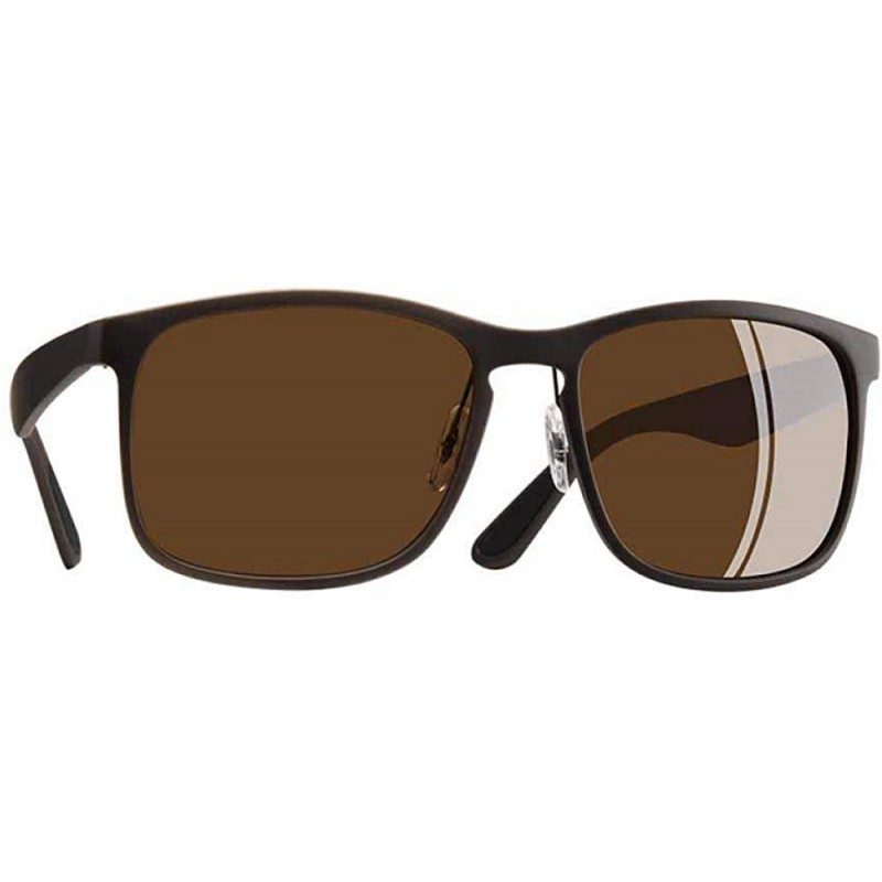 Oversized Polarized Sunglasses Men Driving Sunglasses Coating C1Black - C3brown - CD18YZW86AY $18.47