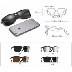 Oversized Polarized Sunglasses Men Driving Sunglasses Coating C1Black - C3brown - CD18YZW86AY $18.47