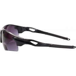 Wrap The Athlete" 2 Pair of Precision Sport Wrap Bifocal Unisex Sunglasses - Black and Blue - CO1924WWTYY $25.13