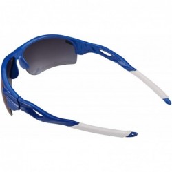 Wrap The Athlete" 2 Pair of Precision Sport Wrap Bifocal Unisex Sunglasses - Black and Blue - CO1924WWTYY $25.13