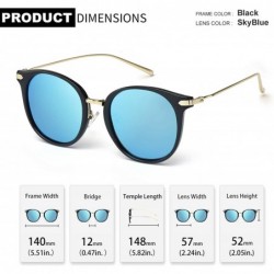 Oversized Round Sunglasses for Women - Polarized Vintage Fashion Eyewear Large Frame - UV400 Protection for Driving Fishing -...