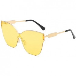 Oversized Trendy Oversized One Piece Sunglasses Women Half Frame Arrow Leg Cateye Eyewear UV Protection - C5 - C2190OM28KQ $2...