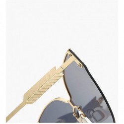 Oversized Trendy Oversized One Piece Sunglasses Women Half Frame Arrow Leg Cateye Eyewear UV Protection - C5 - C2190OM28KQ $1...