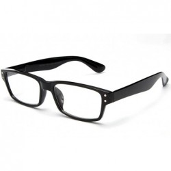Oversized Unisex Squared Frame Two Tone Colors Clear Lens Glasses - Black - C611YN6NJ07 $10.97